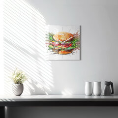 Seinakell Burger Xxl Juustuga, 30x30 cm hind ja info | Kellad | kaup24.ee