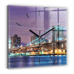Seinakell Brooklyn Most Ja East River, 30x30 cm hind ja info | Kellad | kaup24.ee