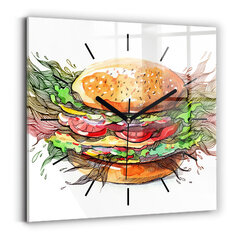 Seinakell Burger Xxl Juustuga, 30x30 cm hind ja info | Kellad | kaup24.ee