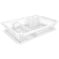 Подставка для сушки посуды, белая цена и информация | Столовые и кухонные приборы | kaup24.ee