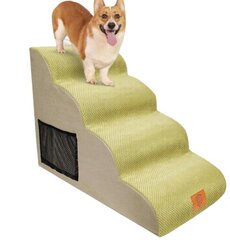 Нескользящая лестница для домашних животных HEVOL, зеленая цена и информация | Лежаки, домики | kaup24.ee