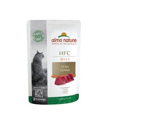 Дополнительный корм для кошек Almo Nature HFC Natural, тунец в желе, 24x55г. цена и информация | Кошачьи консервы | kaup24.ee