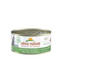 Дополнительный корм для кошек Almo Nature HFC Natural, тихоокеанский тунец, 24x150 г цена и информация | Кошачьи консервы | kaup24.ee