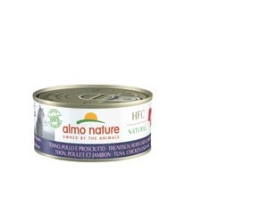 Konserv kassidele Almo Nature HFC Natural, tuunikala, kana ja singiga, 2x150 g hind ja info | Konservid kassidele | kaup24.ee