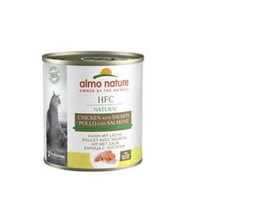 Дополнительный корм для кошек Almo Nature HFC Natural, курица и лосось, 12x280г. цена и информация | Кошачьи консервы | kaup24.ee