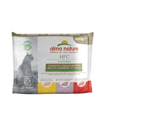 Almo Nature HFC Natural Multipack, kasside täiendtoit, kanaliha sortiment, 4x6 (24x55g) цена и информация | Кошачьи консервы | kaup24.ee