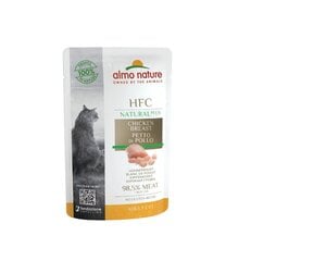 Almo Nature HFC Natural Plus, kassidele täiendtoit, kanarind 98,5%, 24x55g hind ja info | Konservid kassidele | kaup24.ee