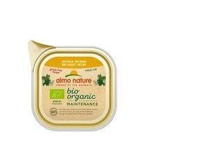 Almo Nature Bio Organic, kassidele, kanaliha pasteedikonserv, 19x85g hind ja info | Konservid kassidele | kaup24.ee