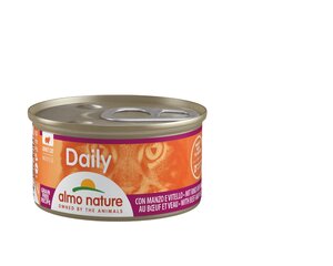Almo Nature Daily, täisväärtuslik toit kassidele, õhuline pasteed loomaliha ja vasikaga, 6x85g hind ja info | Konservid kassidele | kaup24.ee