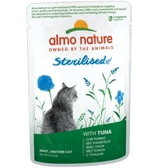 Полноценный корм для стерилизованных кошек Almo Nature Functional Sterilised, с тунцом, 12 x 70 г. цена и информация | Кошачьи консервы | kaup24.ee