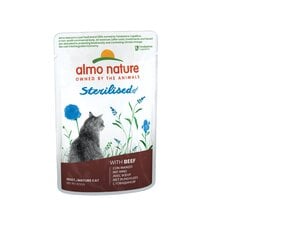 Полноценный корм для стерилизованных кошек Almo Nature Functional Sterilised, с говядиной, 12 x 70 г. цена и информация | Кошачьи консервы | kaup24.ee