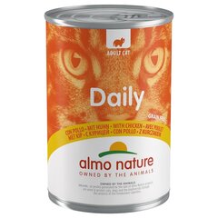 Almo Nature Daily, täisväärtuslik toit kassidele, kanaga, 24x400g hind ja info | Konservid kassidele | kaup24.ee