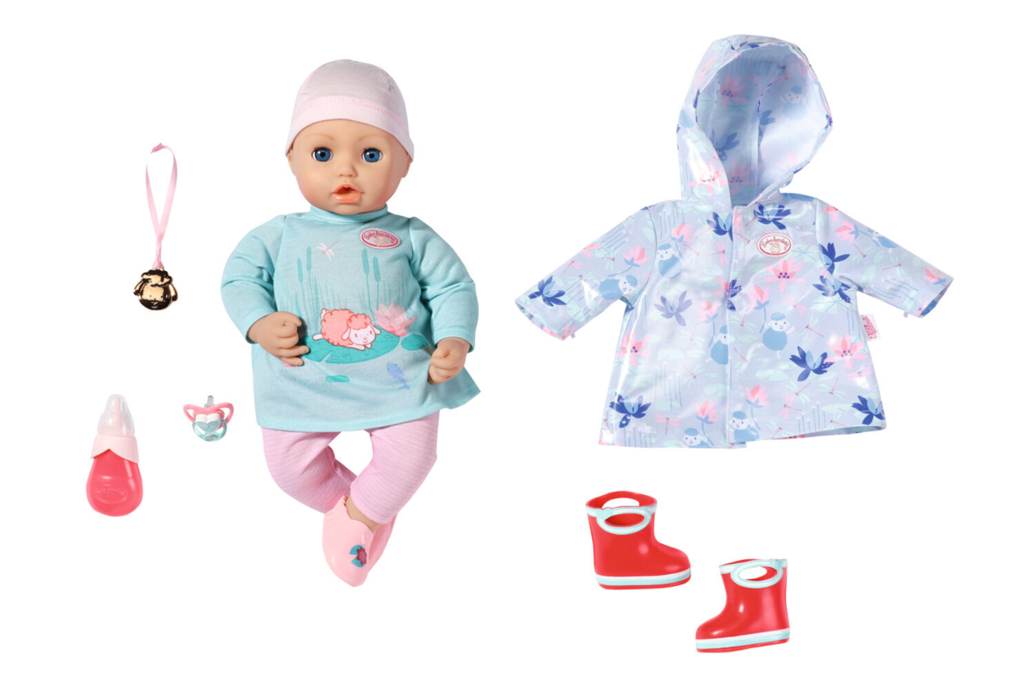 Baby ANNABELL nukk vihmariietuses 43 cm hind ja info | Tüdrukute mänguasjad | kaup24.ee