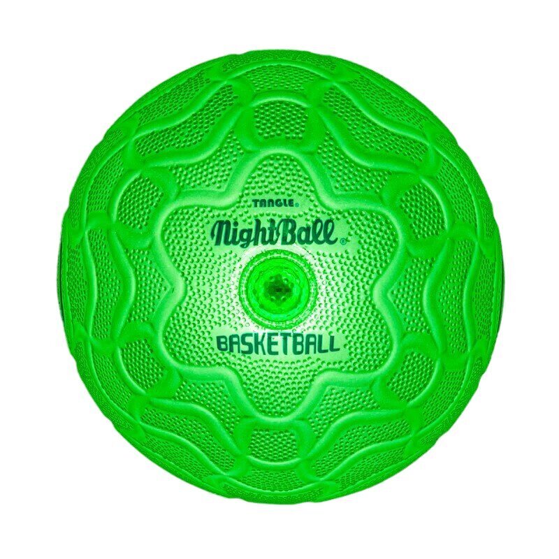Tangle NightBall Valgustatud roheline korvpall, 25 cm hind ja info | Poiste mänguasjad | kaup24.ee