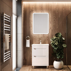 Тумба для ванной комнаты с умывальником Neo-50, белый цена и информация | Шкафчики для ванной | kaup24.ee