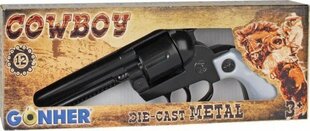 Игрушечный ковбойский револьвер Gonher, черный цена и информация | Развивающий мелкую моторику - кинетический песок KeyCraft NV215 (80 г) детям от 3+ лет, бежевый | kaup24.ee
