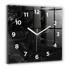 Seinakell Must Marmor, 30x30 cm цена и информация | Часы | kaup24.ee