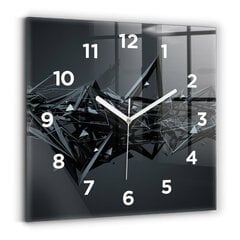 Seinakell Must Abstraktsioon, 30x30 cm цена и информация | Часы | kaup24.ee