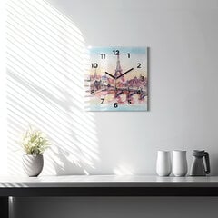 Seinakell Pariisi Maalitud Maastik, 30x30 cm hind ja info | Kellad | kaup24.ee