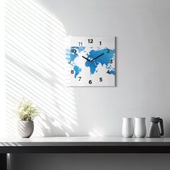 Seinakell Maailmakaart, 30x30 cm hind ja info | Kellad | kaup24.ee