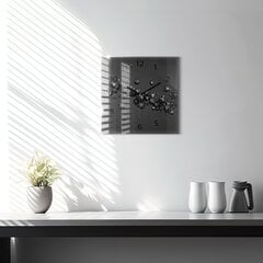 Seinakell Must Abstraktsioon, 30x30 cm цена и информация | Часы | kaup24.ee