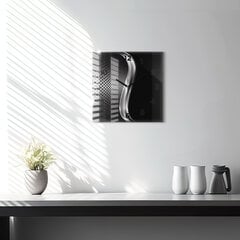 Seinakell Musta Metalli Abstraktsioon, 30x30 cm hind ja info | Kellad | kaup24.ee