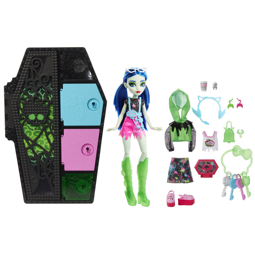 Nukk üllatustega Monster High Skulltimates, Ghoulia Yelps hind ja info | Tüdrukute mänguasjad | kaup24.ee