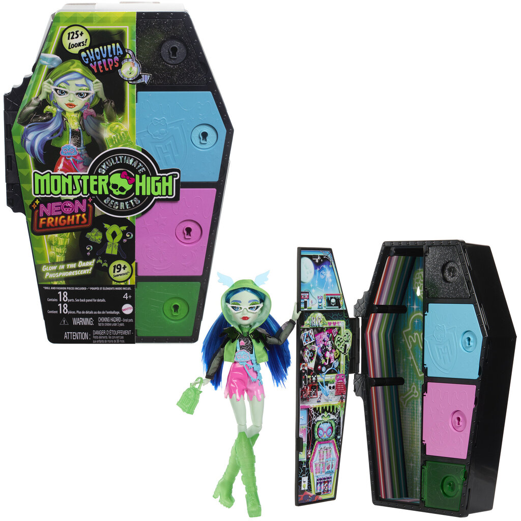 Nukk üllatustega Monster High Skulltimates, Ghoulia Yelps цена и информация | Tüdrukute mänguasjad | kaup24.ee