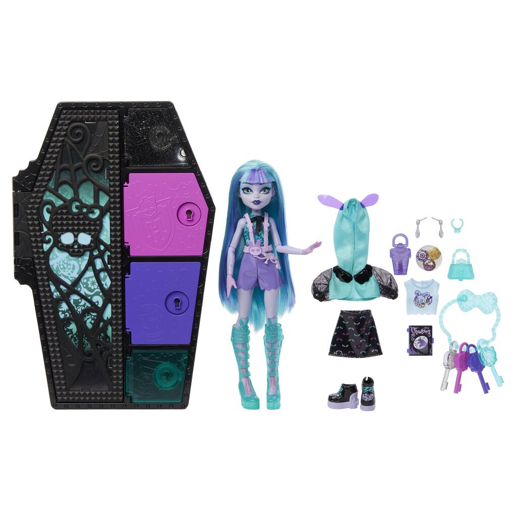Nukk üllatustega Monster High Skulltimates Neon Frights Twyla hind ja info | Tüdrukute mänguasjad | kaup24.ee