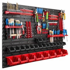 Tööriistasein erinevate riiulitega ITB-MIX9 117x78 cm цена и информация | Ящики для инструментов, держатели | kaup24.ee