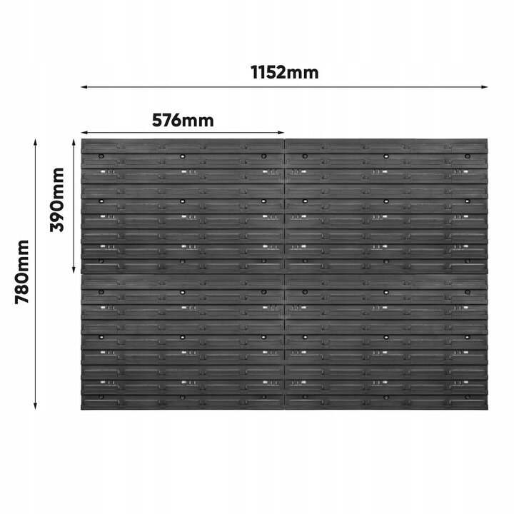 Tööriistasein erinevate riiulitega Pafen 1152 x 780 mm hind ja info | Tööriistakastid, tööriistahoidjad | kaup24.ee