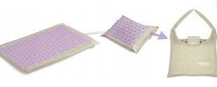 Akupressuuri massaaži matt padjaga Neo, 70x44 cm, lilla hind ja info | Massaažikaubad | kaup24.ee