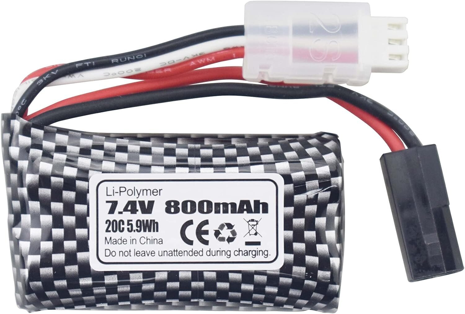 2 liitium akupakett 7.4V 800mAh 5500-2P hind ja info | Droonid | kaup24.ee