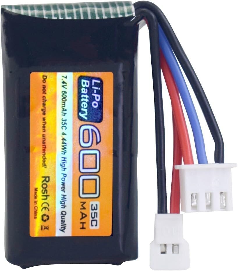 2 LiPo akupakki 7.4V 600mAh 35C 2S Molex pistikuga - ühildub FMS FCX24 RC auto veoautodega ja elektriliste ronimisautodega hind ja info | Droonid | kaup24.ee