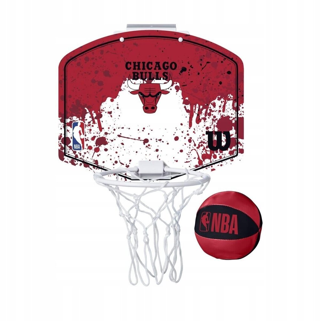 Minikorvpallilaud palliga Wilson NBA Team Chicago Bulls, 30x25 cm hind ja info | Korvpallilauad | kaup24.ee