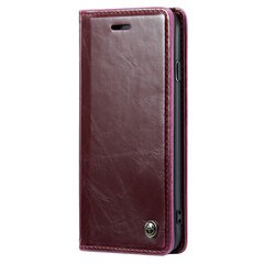 Кожиный чехол-книжка "CaseMe" Leather - бордовый  (iPhone 6 Plus / 6s Plus / 7 Plus / 8 Plus) цена и информация | Чехлы для телефонов | kaup24.ee