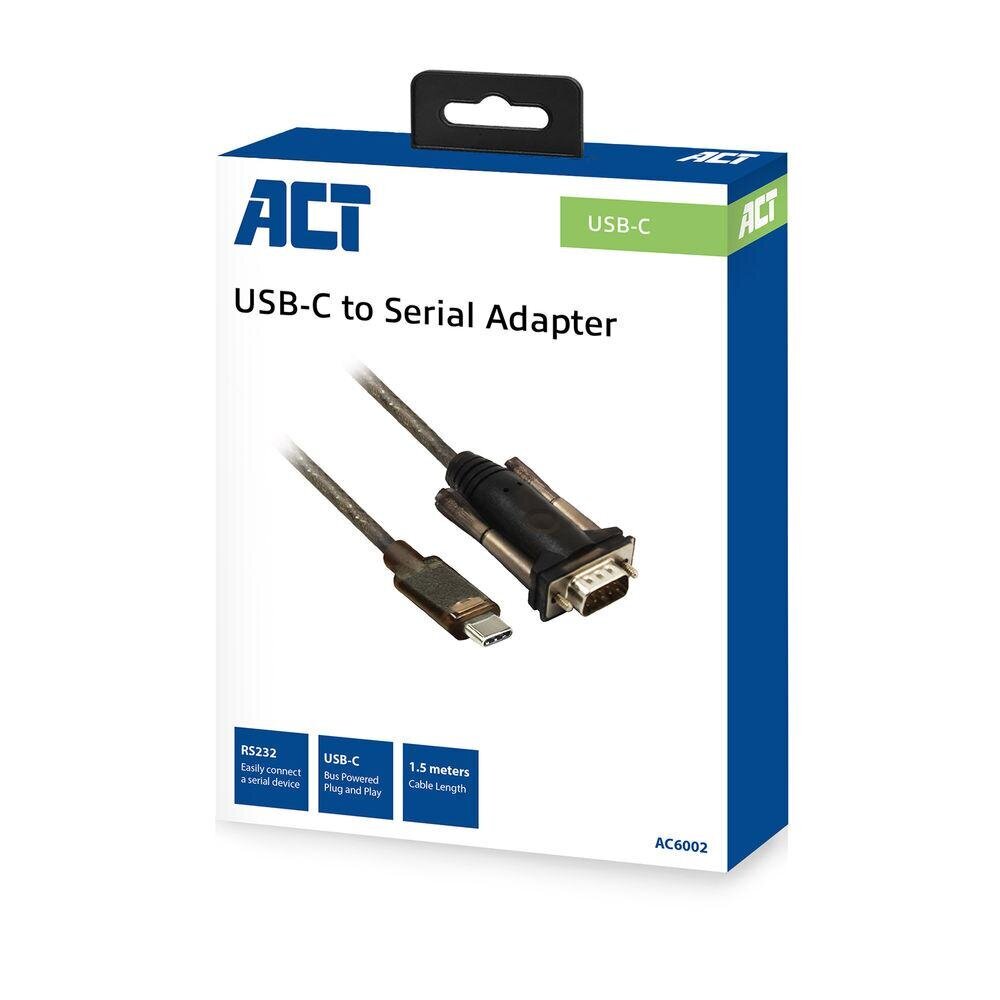 Adapter ACT AC6002, USB-C jada, 1,5 m hind ja info | Kaablid ja juhtmed | kaup24.ee