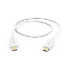 Hama laadimiskaabel, USB-C - USB-C, 1 m, valge hind ja info | Kaablid ja juhtmed | kaup24.ee