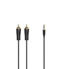 Hama helikaabel, 3,5 mm pistikupesa - 2 RCA pistikut, stereo, 3,0 m hind ja info | Kaablid ja juhtmed | kaup24.ee