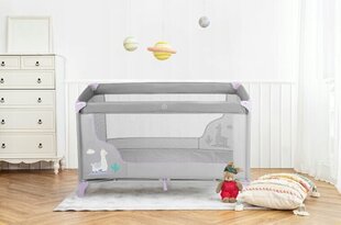 Kokkupandav reisivoodi Ricokids, 125x65 cm, hall цена и информация | Манежи для детей | kaup24.ee