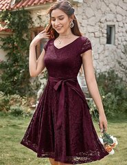 Женское кружевное платье Berylove, темно-красное цена и информация | Платье | kaup24.ee