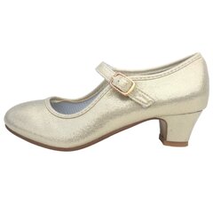 Туфли для испанского фламенко для девочек La Senorita, Gold Pearl цена и информация | Детские туфли | kaup24.ee