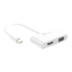 j5loo JDA172 mini DisplayPort™-i HDMI™/VGA-adapteriga цена и информация | Адаптеры и USB-hub | kaup24.ee