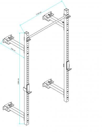 Kokkupandav treeningraam Strongman Power Rack D95 hind ja info | Treeningpingid | kaup24.ee