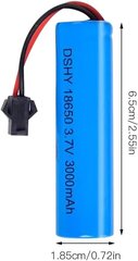 1 tk liitium-ioon aku 3.7V 3000mAh pistik SM-2P hind ja info | Patareid | kaup24.ee