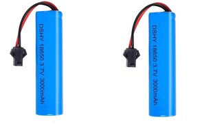 2tk liitium-ioon aku 3.7V 3000mAh pistik SM-2P, ühildub DE45 DE42 1:14 trackless ja drift racingiga hind ja info | Patareid | kaup24.ee