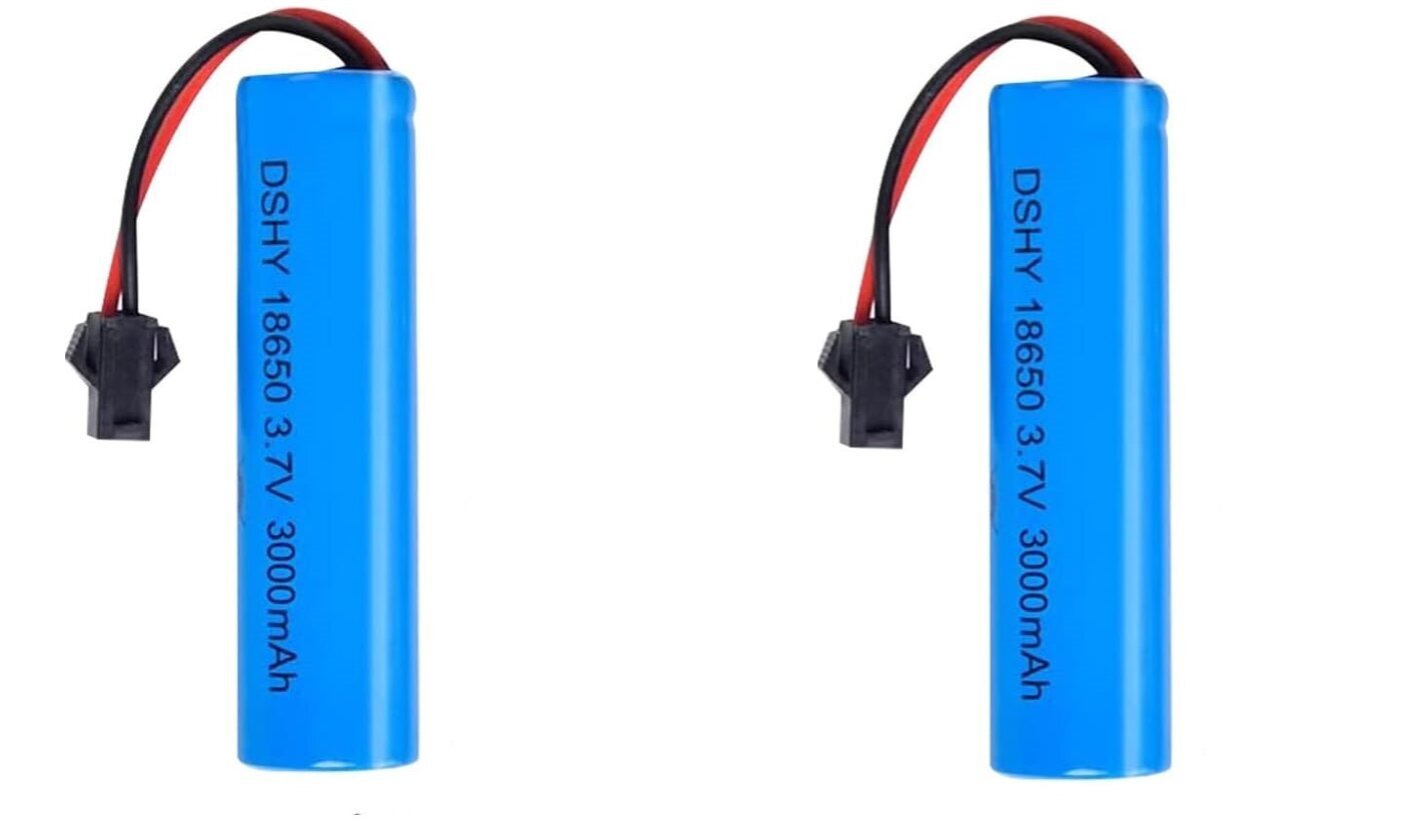 2tk liitium-ioon aku 3.7V 3000mAh pistik SM-2P, ühildub DE45 DE42 1:14 trackless ja drift racingiga цена и информация | Patareid | kaup24.ee