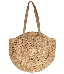 Большая круглая соломенная пляжная сумка, полностью плетеная. цена и информация | Женские сумки | kaup24.ee