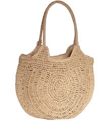 Большая круглая соломенная пляжная сумка, полностью плетеная. цена и информация | Женские сумки | kaup24.ee