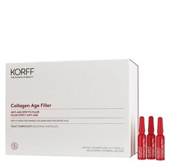 Näoampullid merelise kollageeni ja hüaluroonhappega Korff Collagen Age Filler, 28 tk. цена и информация | Сыворотки для лица, масла | kaup24.ee